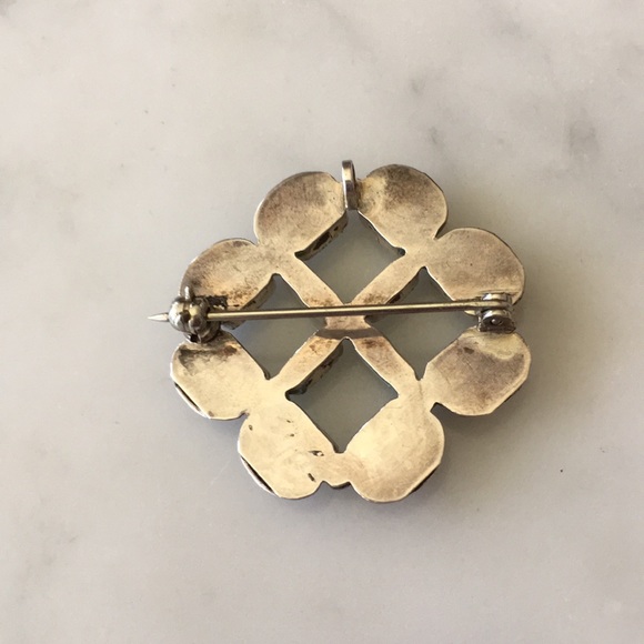 Vintage Zuni Native American Turquoise Needlepoint Pin Pendant - Picture 8 of 13